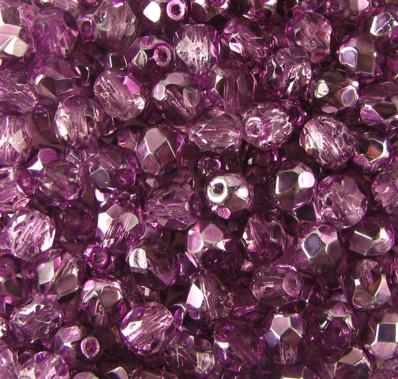 4mm Czech Fire Polish – 00010/47421 – Apollo Orchid x 100