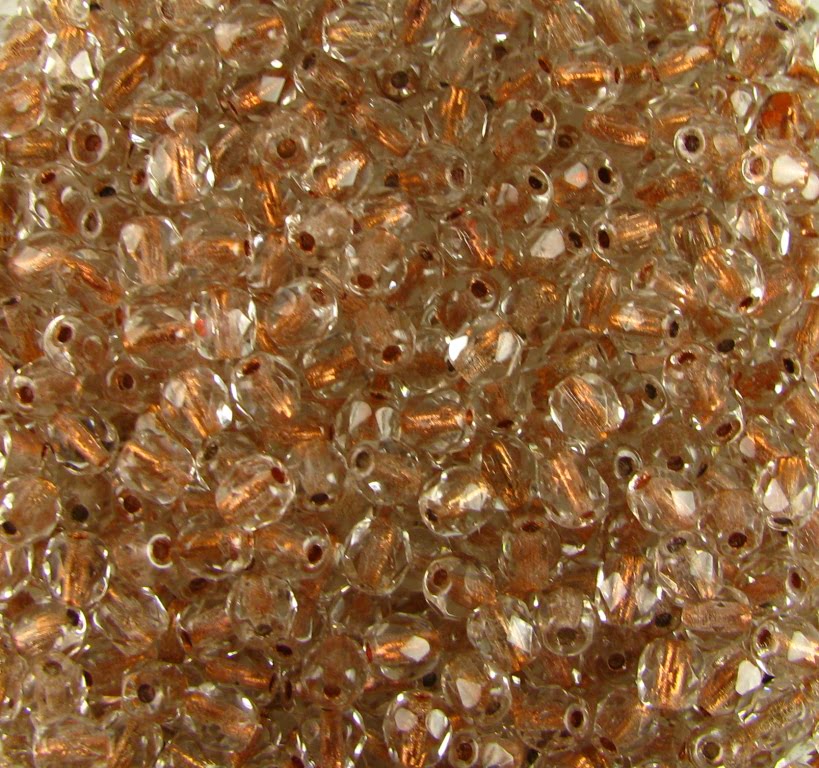 3mm Czech Fire Polish – 00030/68105 – Copper Lined Crystal x 100
