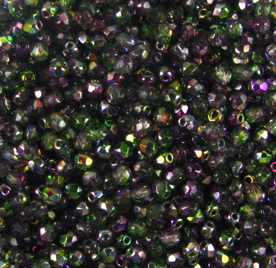 3mm Czech Fire Polish – 00030/95000 – Crystal Magic Orchid x 100