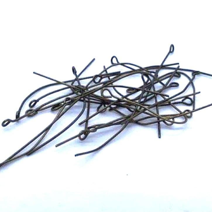 2 Inch Antique Brass Soft Eyepins β Bag of 50