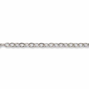 1.3mm Sterling Silver Cable Chain - Per CM