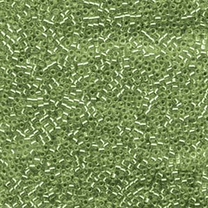 11/0 – Miyuki Delica - 5g Bag – Silver Lined Olive – DB1207