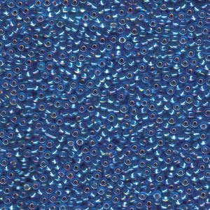 11/0 Miyuki Seed Beads - 25g Bag – Silver Lined Sapphire AB - Colour 1019