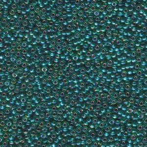 11/0 Miyuki Seed Beads - 25g Bag – Silver Lined Emerald AB - Colour 1017