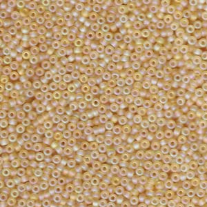 11/0 Miyuki Seed Beads - 25g Bag – Matte Transparent Lt Topaz AB - Colour 132FR