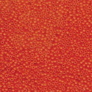 11/0 Miyuki Seed Beads - 25g Bag – Matte Transparent Orange - Colour - 138F