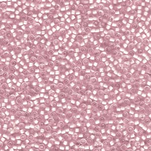 11/0 Miyuki Seed Beads - 25g Bag – Semi Matte Pale Pink Lined Crystal - Colour 1923