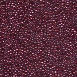 15/0 Miyuki Seed Beads - 5g Bag – Cranberry Gold Lustre - Colour 313