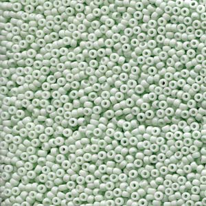 11/0 Miyuki Seed Beads - 25 gram bag – Opaque Light Mint - Colour 3318