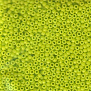 11/0 Miyuki Seed Beads - 25g Bag – Opaque Chartreuse - Colour 416