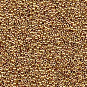 100g Wholesale Pack – 8/0 Miyuki Seed Beads – Duracoat Galvanised Gold (4202)