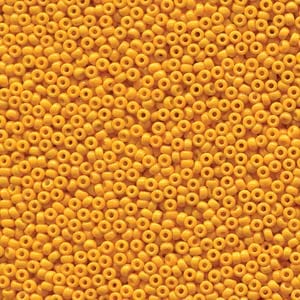 15/0 Miyuki Seed Beads - 5g Bag – Duracoat Opaque Dyed Yellow - Colour 4453