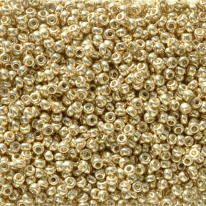 11/0 Miyuki Seed Beads - 25g Bag – Duracoat Galvanised Pale Gold - Colour 5101