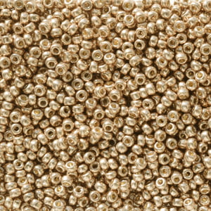 100g Wholesale Bag - 11/0 Miyuki Seed Beads β Duracoat Galvanized Light Champagne - Colour 5104