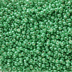 11/0 Miyuki Seed Beads - 25g Bag – Duracoat Galvanised Dark Mint Green - Colour 5105