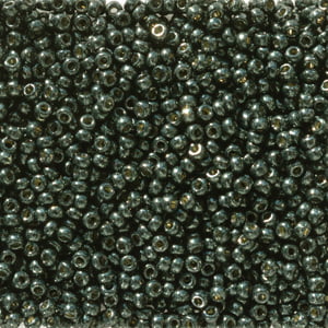 11/0 Miyuki Seed Beads - 25g Bag – Duracoat Galvanised Black Moss – Colour 5107