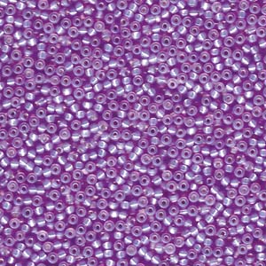 11/0 Miyuki Seed Beads - 25g Bag – Silver Lined Lilac Alabaster - Colour 574