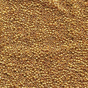 15/0 Miyuki Seed Beads - 5g Bag – Galvanised Yellow Gold – Colour 1053
