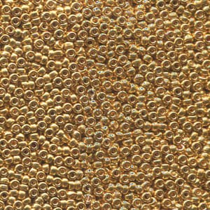15/0 Miyuki Seed Beads - 5g Bag – Galvanized Dark Gold - Colour 1054