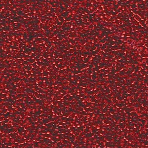 15/0 Miyuki Seed Beads - 5g Bag – Silver Lined Red – Colour 1419