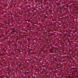 15/0 Miyuki Seed Beads - 5g Bag – Silver Lined Raspberry  - Colour 1436