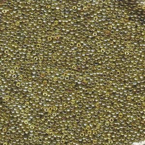 15/0 Miyuki Seed Beads - 5g Bag – Transparent Gold/Olive Luster  - Colour 1889