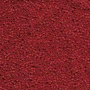 15/0 Miyuki Seed Beads 5g Bag – Opaque Red Luster  - Colour 1943