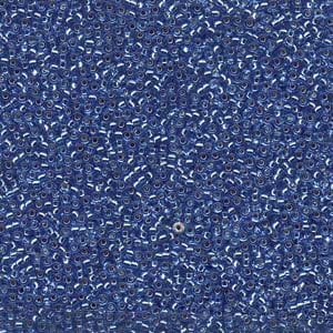 15/0 Miyuki Seed Beads - 5g Bag – Silver Lined Sapphire - Colour 19
