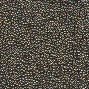 15/0 Miyuki Seed Beads - 5g Bag – Matte Metallic Khaki Iris  - Colour 2035