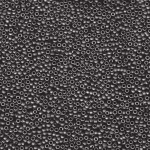 15/0 Miyuki Seed Beads - 5g Bag – Matte Dark Gray  - Colour 2065