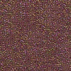 15/0 Miyuki Seed Beads - 5g Bag – Dark Topaz Rainbow Gold Luster - Colour 301
