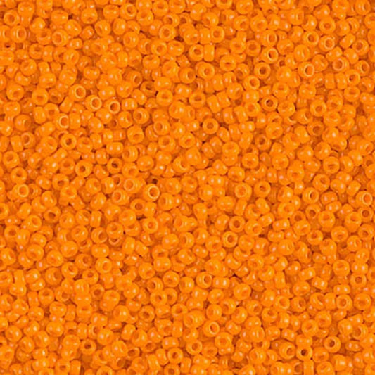 11/0 Miyuki Seed Beads - 25g Bag  – Opaque Tangerine - Colour 405