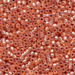 15/0 Miyuki Seed Beads - 5g Bag – Duracoat Silver Lined Rose Gold - Colour 4233