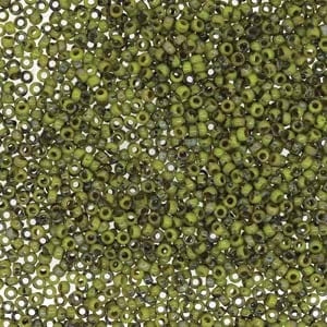 15/0 Miyuki Seed Beads - 5g Bag – Picasso Opaque Chartreuse – Colour 4515