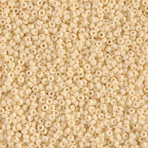 15/0 Miyuki Seed Beads - 5g Bag – Opaque Dark Cream - Colour 492
