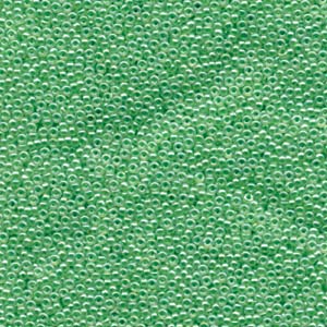 15/0 Miyuki Seed Beads 5g Bag – Lined Mint Green Ceylon - Colour 520