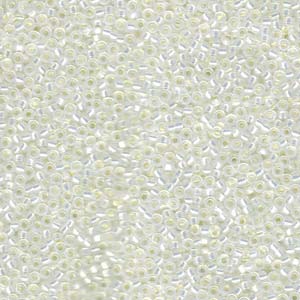 15/0 Miyuki Seed Beads - 5g Bag – Gilt Lined White Opal  - Colour 551