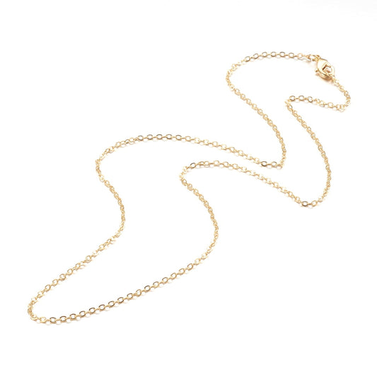 18k Gold Plated 17 Inch Cable Chain