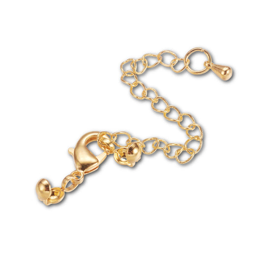 18k Gold Plated Extension Chain with Crimp Covers