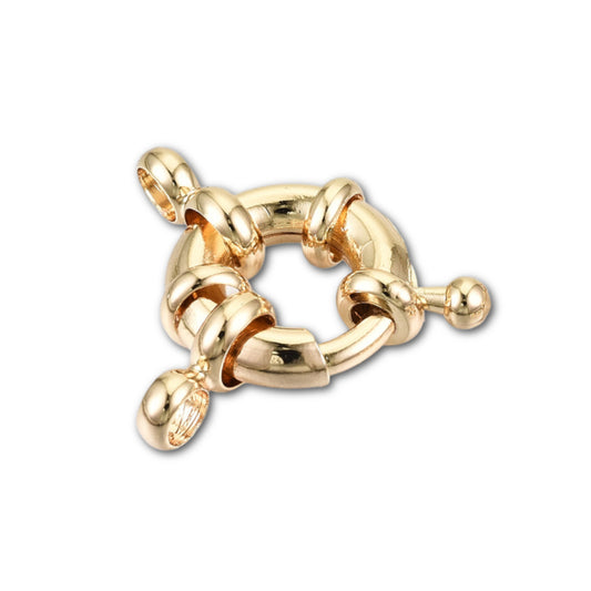 18k Gold Plated 11.5mm Jumbo Bolt Ring Clasp