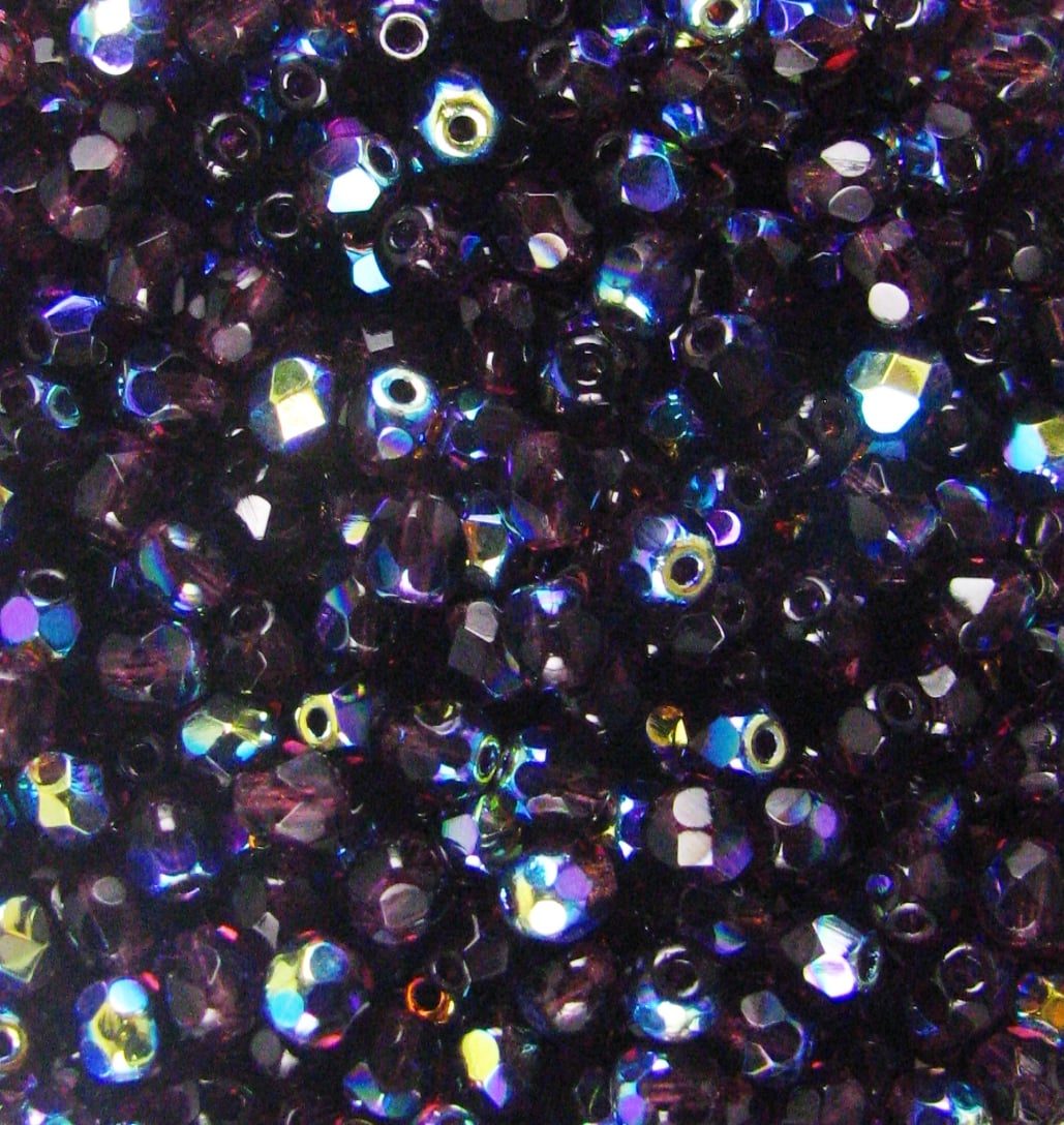 4mm Czech Fire Polish – 20060/28710 – Amethyst AB x100