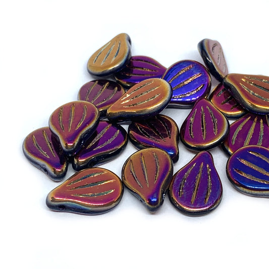 Preciosa Engraved Pip Bead 9x14mm – Pack of 20 – Full Sliperit