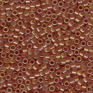 11/0 – Miyuki Delica - 5g Bag  – Dark Peach Lined Opal AB – DB1733