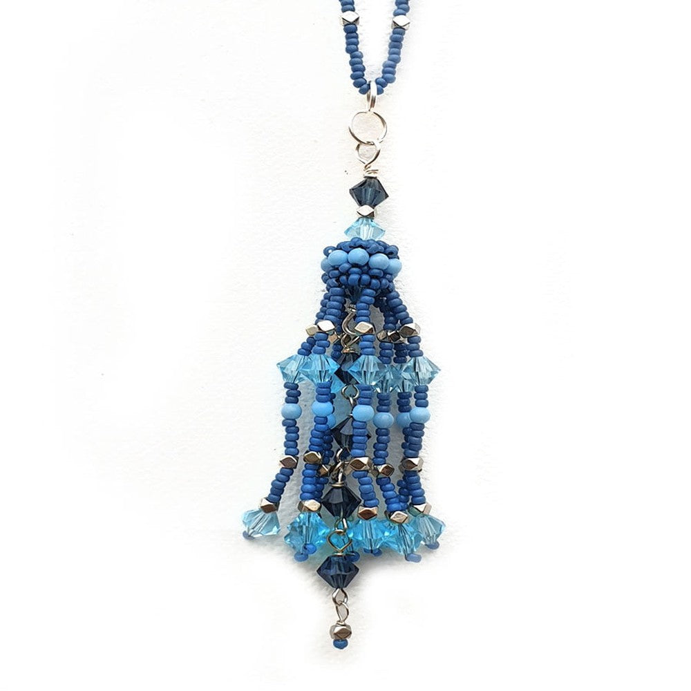 Boho Fringe Necklace Pattern by Debbie Kershaw - Instant Download or Printed Copy