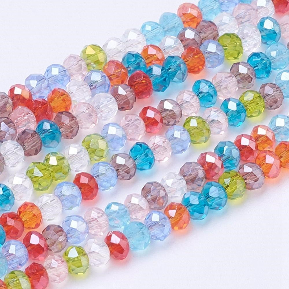 3x2mm Rainbow Crystal Rondelle Strand β Approx 140 beads