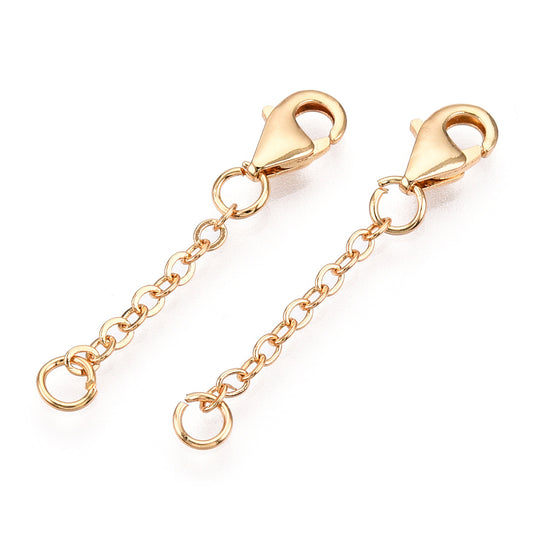 18k Gold Plated Chain Extender with Lobster Clasp - Pack of 1