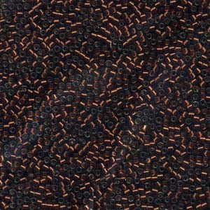 11/0 – Miyuki Delica - 5g Bag – Silver Lined Topaz Dyed – DB612