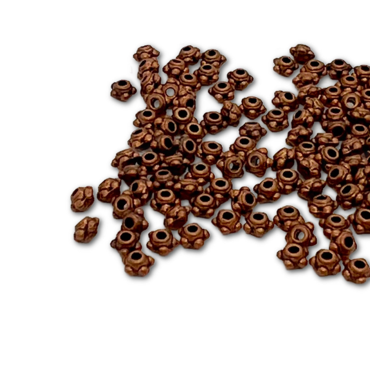 3mm Bali Style Antique Copper Mini Spacer - Bag of 25