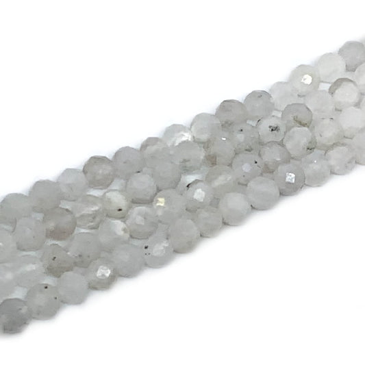 3mm Moonstone Faceted Rounds - Approx 145 beads