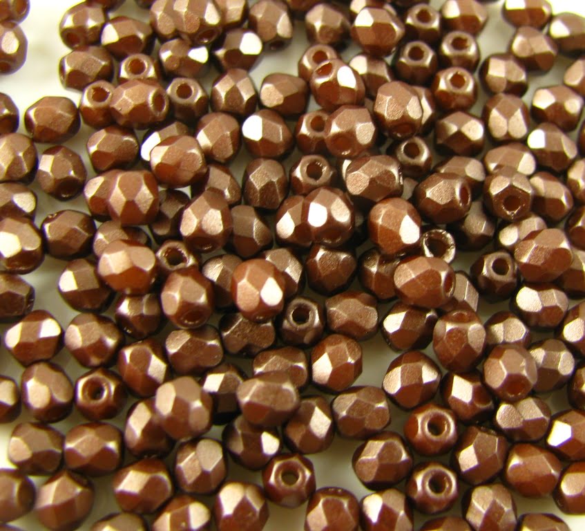 3mm Czech Fire Polish – 02010/25036 – Pastel Dk Bronze x 100